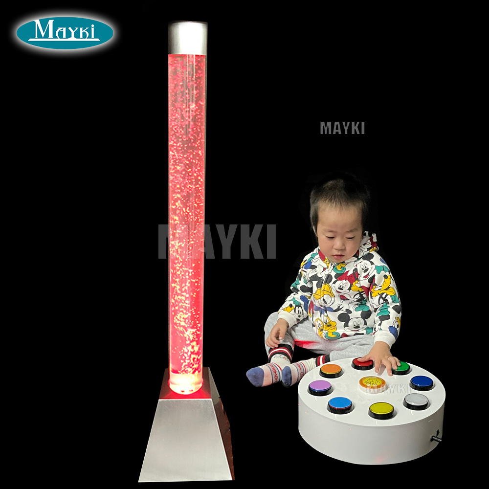 Interactive Sensory Bubble Tube with Big Button Remote