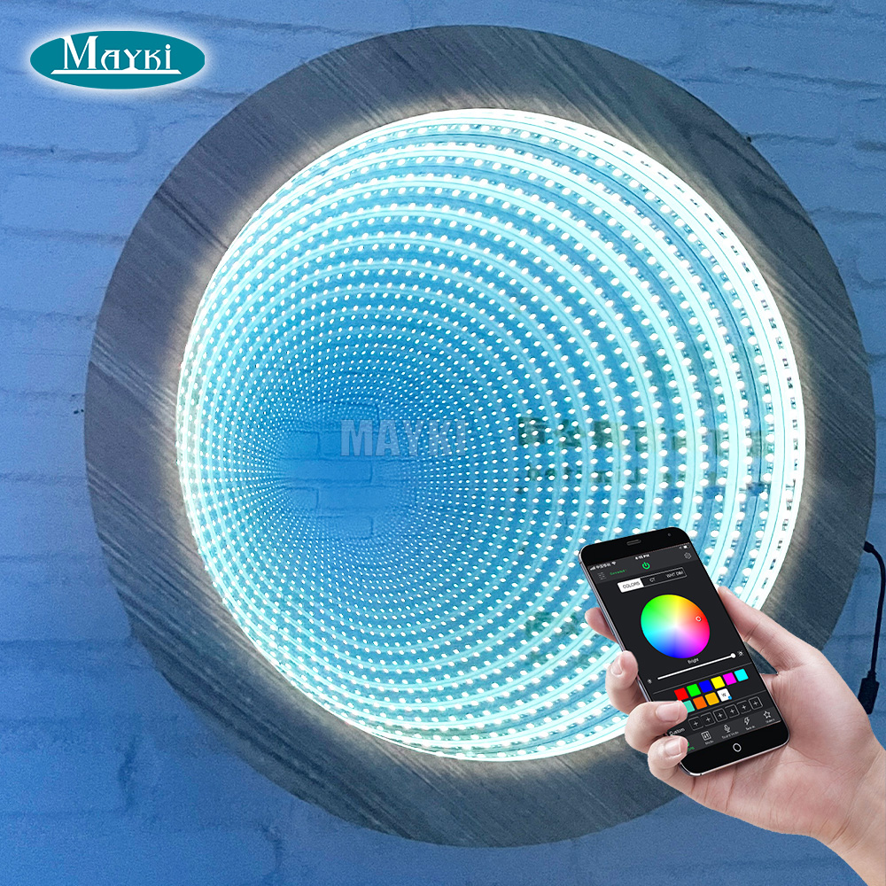 Wall Mounted Circular Infinity Mirror